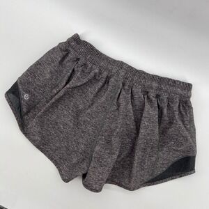 Lululemon Womens Athletic Running Gym Shorts Heathered Gray Size‎ 8